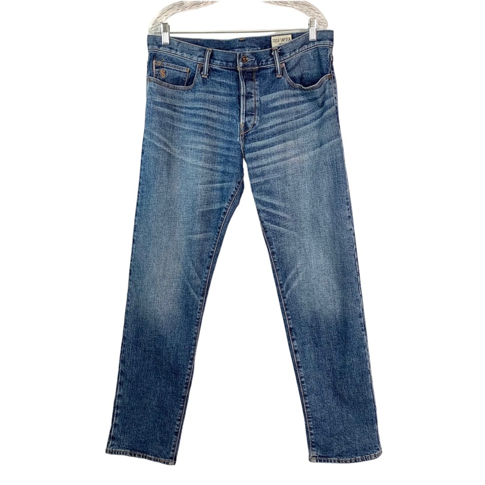 Todd Snyder Japanese Selvedge Denim Jeans Sz 33x32 Blue Medium Wash Button Fly